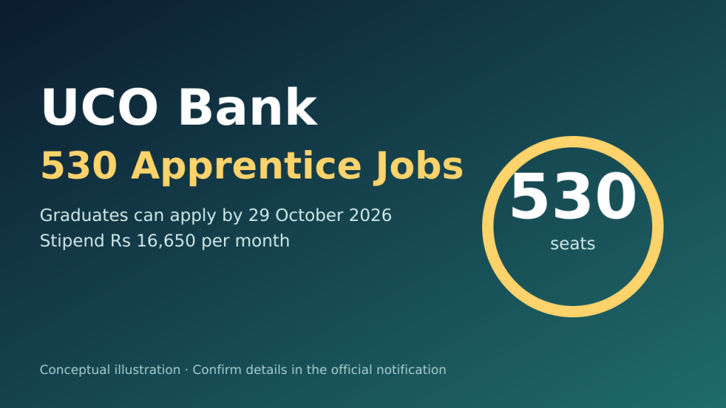 UCO Bank Opens 530 Apprentice Opportunities Across India